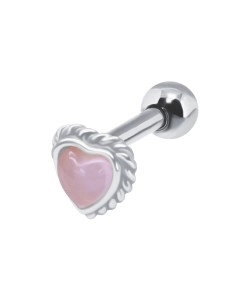 Pink Milky Heart Helix Ear Piercing TIP-3413
